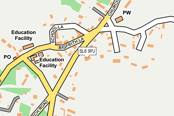 SL6 9PJ map - OS OpenMap – Local (Ordnance Survey) SL6 9PJ map - OS OpenMap – Local (Ordnance Survey)