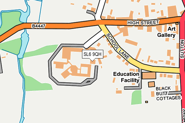 SL6 9QH map - OS OpenMap – Local (Ordnance Survey) SL6 9QH map - OS OpenMap – Local (Ordnance Survey)