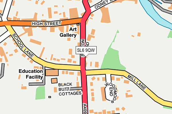 SL6 9QW map - OS OpenMap – Local (Ordnance Survey) SL6 9QW map - OS OpenMap – Local (Ordnance Survey)