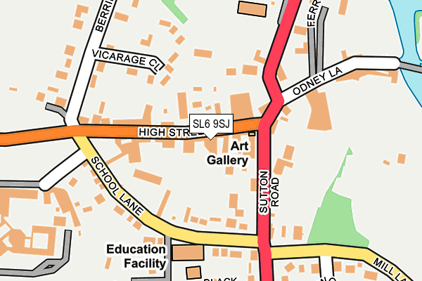 SL6 9SJ map - OS OpenMap – Local (Ordnance Survey) SL6 9SJ map - OS OpenMap – Local (Ordnance Survey)