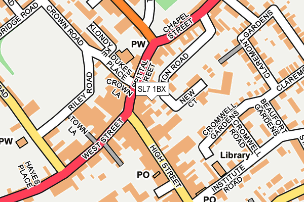 SL7 1BX map - OS OpenMap – Local (Ordnance Survey) SL7 1BX map - OS OpenMap – Local (Ordnance Survey)
