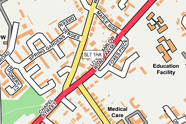 SL7 1HA map - OS OpenMap – Local (Ordnance Survey) SL7 1HA map - OS OpenMap – Local (Ordnance Survey)
