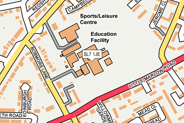 SL7 1JE map - OS OpenMap – Local (Ordnance Survey) SL7 1JE map - OS OpenMap – Local (Ordnance Survey)