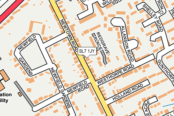 SL7 1JY map - OS OpenMap – Local (Ordnance Survey) SL7 1JY map - OS OpenMap – Local (Ordnance Survey)