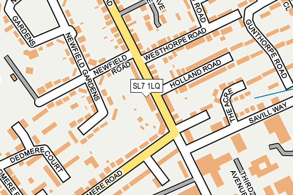 SL7 1LQ map - OS OpenMap – Local (Ordnance Survey) SL7 1LQ map - OS OpenMap – Local (Ordnance Survey)