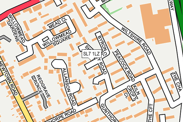 SL7 1LZ map - OS OpenMap – Local (Ordnance Survey) SL7 1LZ map - OS OpenMap – Local (Ordnance Survey)