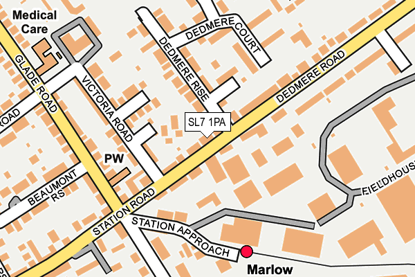 SL7 1PA map - OS OpenMap – Local (Ordnance Survey) SL7 1PA map - OS OpenMap – Local (Ordnance Survey)