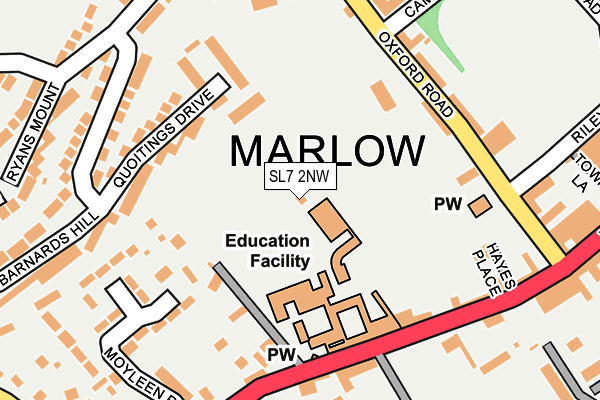 SL7 2NW map - OS OpenMap – Local (Ordnance Survey) SL7 2NW map - OS OpenMap – Local (Ordnance Survey)