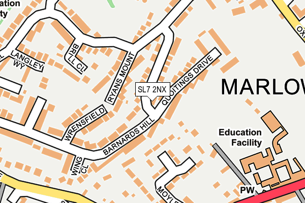 SL7 2NX map - OS OpenMap – Local (Ordnance Survey) SL7 2NX map - OS OpenMap – Local (Ordnance Survey)