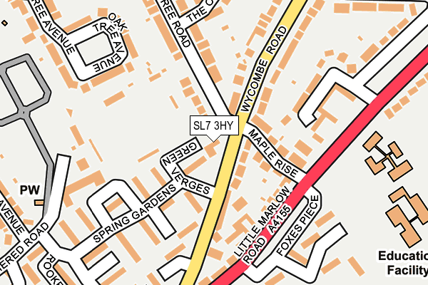 SL7 3HY map - OS OpenMap – Local (Ordnance Survey) SL7 3HY map - OS OpenMap – Local (Ordnance Survey)