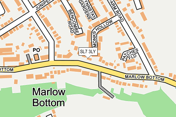 SL7 3LY map - OS OpenMap – Local (Ordnance Survey) SL7 3LY map - OS OpenMap – Local (Ordnance Survey)