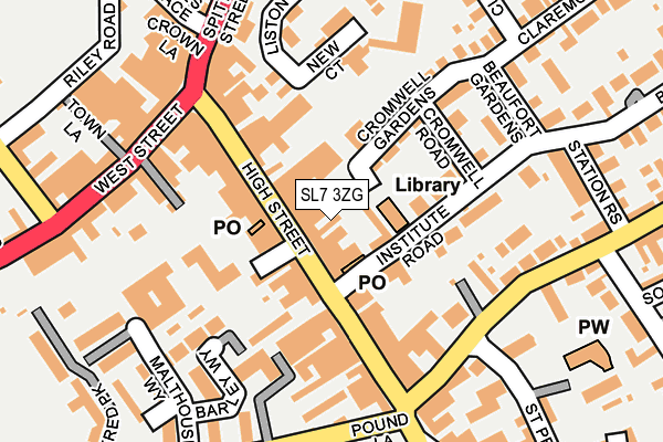 SL7 3ZG map - OS OpenMap – Local (Ordnance Survey) SL7 3ZG map - OS OpenMap – Local (Ordnance Survey)