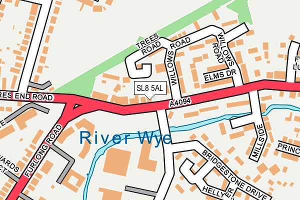 SL8 5AL map - OS OpenMap – Local (Ordnance Survey) SL8 5AL map - OS OpenMap – Local (Ordnance Survey)