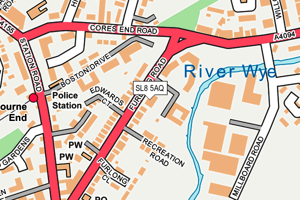 SL8 5AQ map - OS OpenMap – Local (Ordnance Survey) SL8 5AQ map - OS OpenMap – Local (Ordnance Survey)