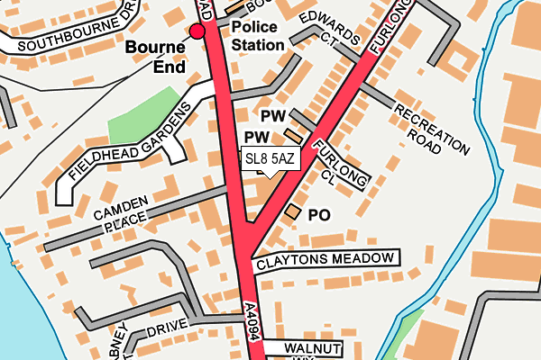 SL8 5AZ map - OS OpenMap – Local (Ordnance Survey) SL8 5AZ map - OS OpenMap – Local (Ordnance Survey)