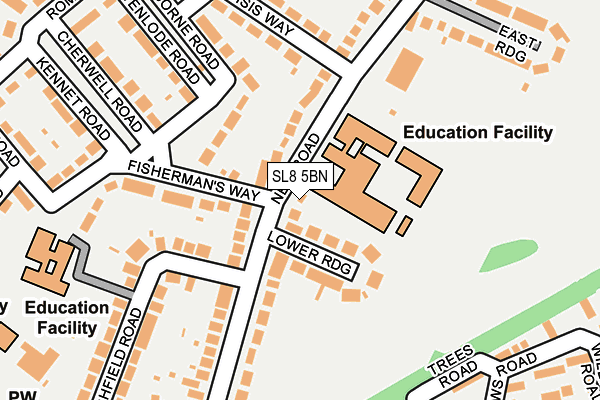 SL8 5BN map - OS OpenMap – Local (Ordnance Survey) SL8 5BN map - OS OpenMap – Local (Ordnance Survey)