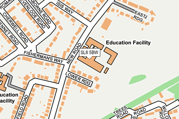 SL8 5BW map - OS OpenMap – Local (Ordnance Survey) SL8 5BW map - OS OpenMap – Local (Ordnance Survey)