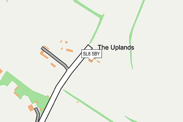 SL8 5BY map - OS OpenMap – Local (Ordnance Survey) SL8 5BY map - OS OpenMap – Local (Ordnance Survey)