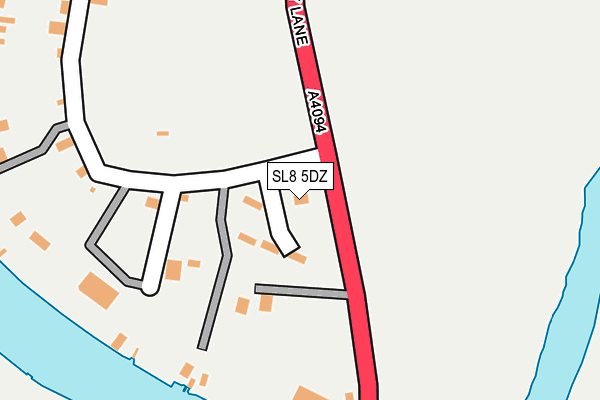SL8 5DZ map - OS OpenMap – Local (Ordnance Survey) SL8 5DZ map - OS OpenMap – Local (Ordnance Survey)