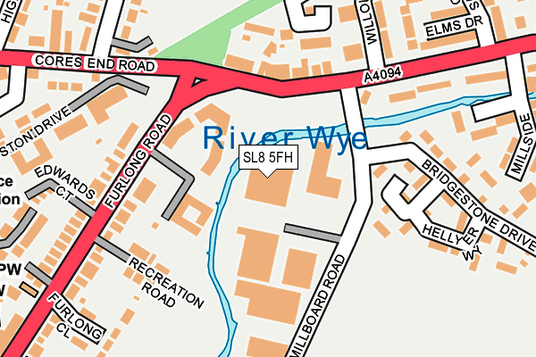 SL8 5FH map - OS OpenMap – Local (Ordnance Survey) SL8 5FH map - OS OpenMap – Local (Ordnance Survey)