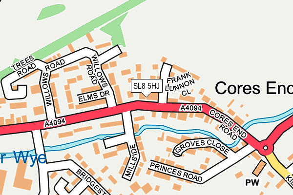 SL8 5HJ map - OS OpenMap – Local (Ordnance Survey) SL8 5HJ map - OS OpenMap – Local (Ordnance Survey)