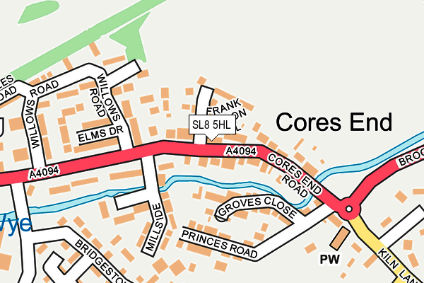 SL8 5HL map - OS OpenMap – Local (Ordnance Survey)