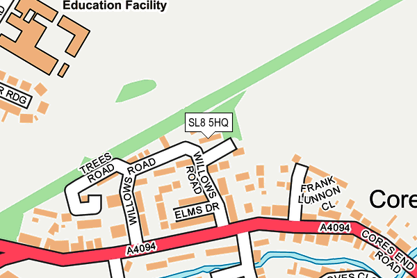 SL8 5HQ map - OS OpenMap – Local (Ordnance Survey) SL8 5HQ map - OS OpenMap – Local (Ordnance Survey)