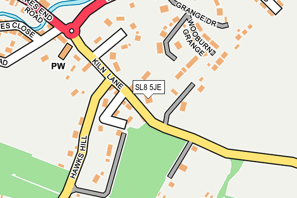 SL8 5JE map - OS OpenMap – Local (Ordnance Survey) SL8 5JE map - OS OpenMap – Local (Ordnance Survey)