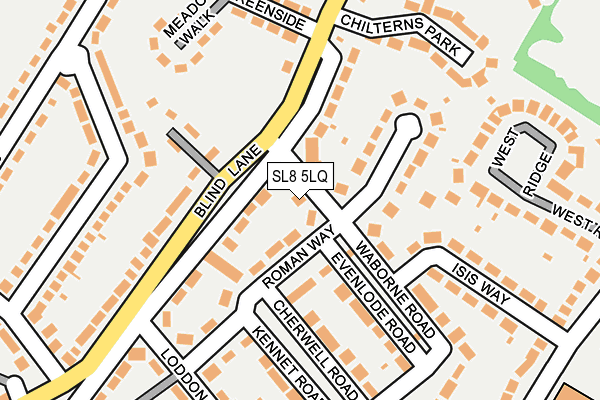 SL8 5LQ map - OS OpenMap – Local (Ordnance Survey) SL8 5LQ map - OS OpenMap – Local (Ordnance Survey)