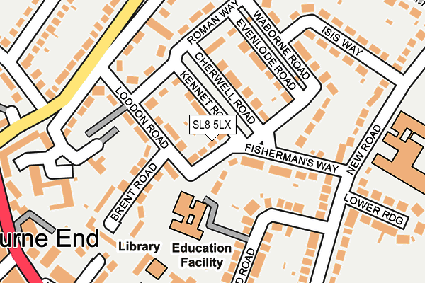 SL8 5LX map - OS OpenMap – Local (Ordnance Survey) SL8 5LX map - OS OpenMap – Local (Ordnance Survey)