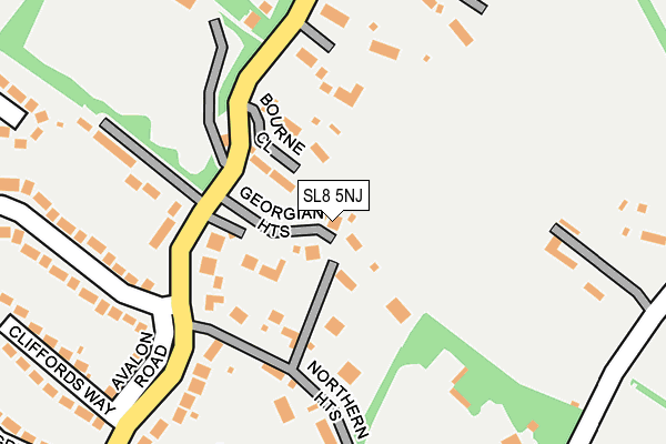 SL8 5NJ map - OS OpenMap – Local (Ordnance Survey) SL8 5NJ map - OS OpenMap – Local (Ordnance Survey)