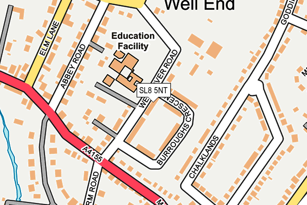 SL8 5NT map - OS OpenMap – Local (Ordnance Survey) SL8 5NT map - OS OpenMap – Local (Ordnance Survey)