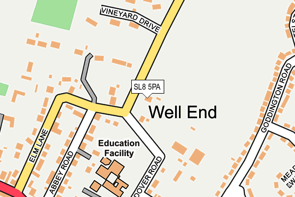 SL8 5PA map - OS OpenMap – Local (Ordnance Survey) SL8 5PA map - OS OpenMap – Local (Ordnance Survey)