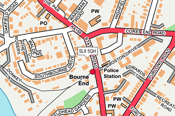 SL8 5QH map - OS OpenMap – Local (Ordnance Survey) SL8 5QH map - OS OpenMap – Local (Ordnance Survey)