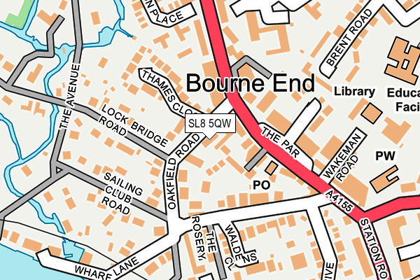 SL8 5QW map - OS OpenMap – Local (Ordnance Survey) SL8 5QW map - OS OpenMap – Local (Ordnance Survey)