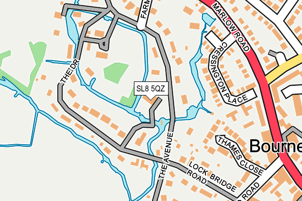 SL8 5QZ map - OS OpenMap – Local (Ordnance Survey) SL8 5QZ map - OS OpenMap – Local (Ordnance Survey)