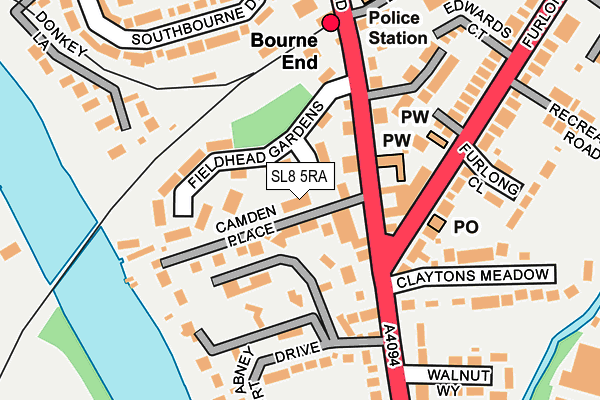 SL8 5RA map - OS OpenMap – Local (Ordnance Survey)