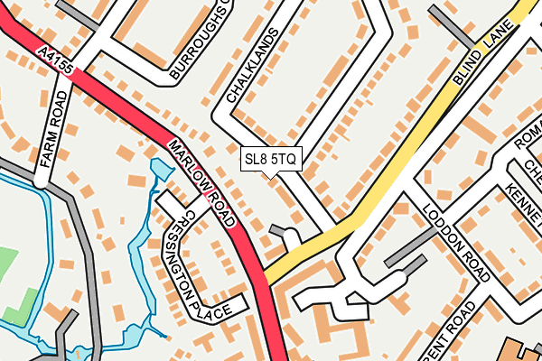 SL8 5TQ map - OS OpenMap – Local (Ordnance Survey) SL8 5TQ map - OS OpenMap – Local (Ordnance Survey)