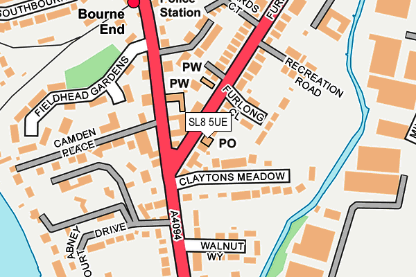 SL8 5UE map - OS OpenMap – Local (Ordnance Survey) SL8 5UE map - OS OpenMap – Local (Ordnance Survey)