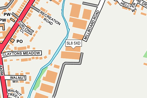 SL8 5XD map - OS OpenMap – Local (Ordnance Survey) SL8 5XD map - OS OpenMap – Local (Ordnance Survey)