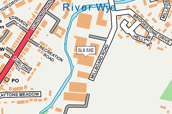SL8 5XE map - OS OpenMap – Local (Ordnance Survey) SL8 5XE map - OS OpenMap – Local (Ordnance Survey)