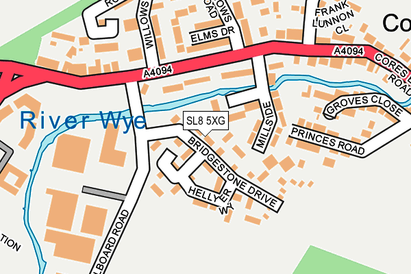 SL8 5XG map - OS OpenMap – Local (Ordnance Survey) SL8 5XG map - OS OpenMap – Local (Ordnance Survey)