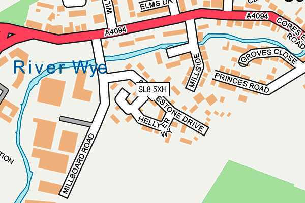 SL8 5XH map - OS OpenMap – Local (Ordnance Survey) SL8 5XH map - OS OpenMap – Local (Ordnance Survey)