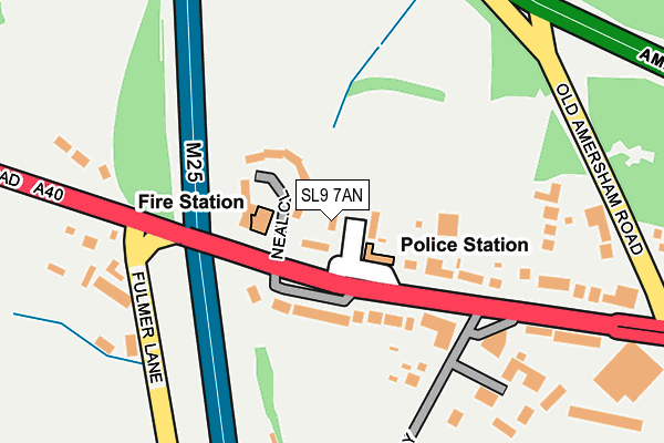 SL9 7AN map - OS OpenMap – Local (Ordnance Survey) SL9 7AN map - OS OpenMap – Local (Ordnance Survey)