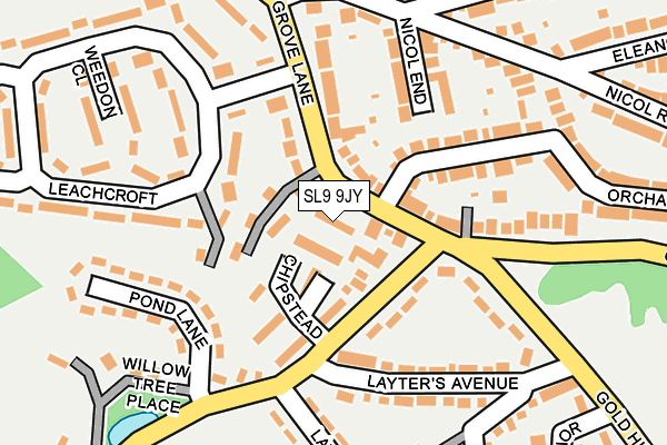 SL9 9JY map - OS OpenMap – Local (Ordnance Survey) SL9 9JY map - OS OpenMap – Local (Ordnance Survey)