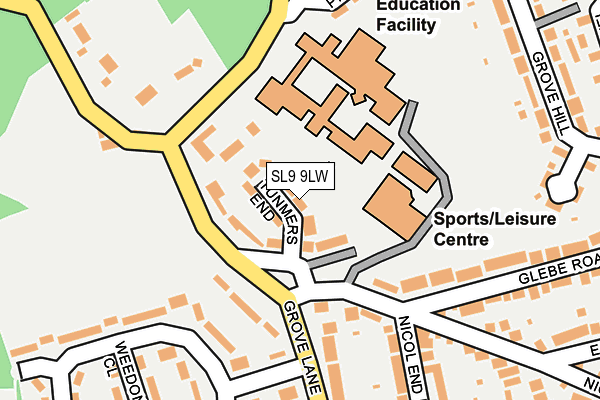 SL9 9LW map - OS OpenMap – Local (Ordnance Survey) SL9 9LW map - OS OpenMap – Local (Ordnance Survey)