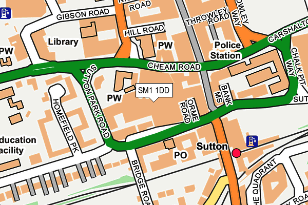 SM1 1DD map - OS OpenMap – Local (Ordnance Survey) SM1 1DD map - OS OpenMap – Local (Ordnance Survey)