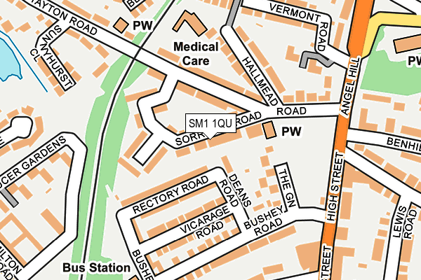 SM1 1QU map - OS OpenMap – Local (Ordnance Survey) SM1 1QU map - OS OpenMap – Local (Ordnance Survey)