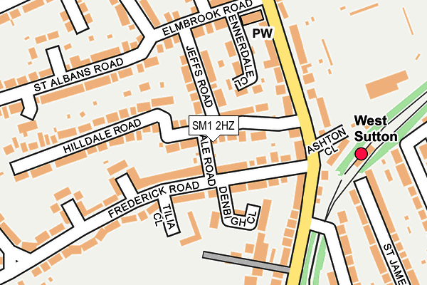 SM1 2HZ map - OS OpenMap – Local (Ordnance Survey) SM1 2HZ map - OS OpenMap – Local (Ordnance Survey)