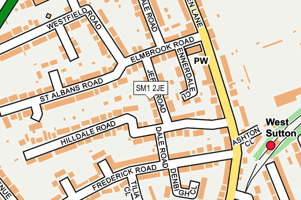 SM1 2JE map - OS OpenMap – Local (Ordnance Survey) SM1 2JE map - OS OpenMap – Local (Ordnance Survey)